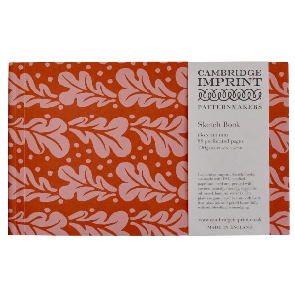 Cambridge Imprint Patterned Sketchbook in Quercus Pomegranate