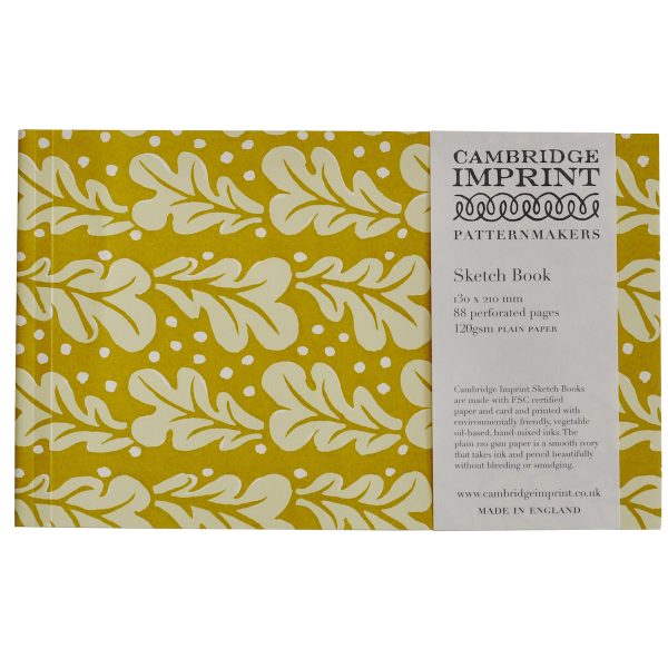 Cambridge Imprint Patterned Sketchbook in Quercus Yellow