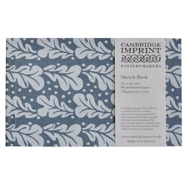 Cambridge Imprint Patterned Sketchbook in Quercus Duck Egg