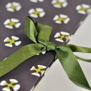 Handmade Portfolio covered in Cambridge Imprint Charleston Cross patterned paper - detail