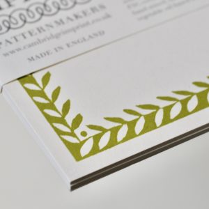 Simple Cards with Patterned Border in Bawden Green