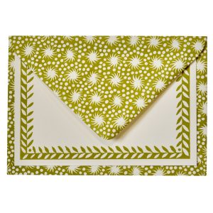 Simple Cards with Patterned Border in Bawden Green