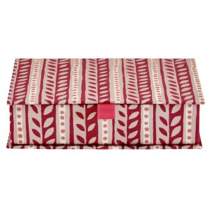 Handmade Postcard Box covered in Cambridge Imprint Charleston Border patterned paper