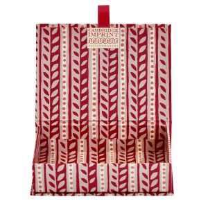 Handmade Postcard Box covered in Cambridge Imprint Charleston Border patterned paper