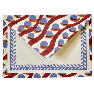 Simple Cards with Patterned Border in Blue