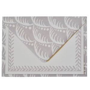 Simple Cards with Patterned Border in Pearl Grey