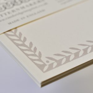 Simple Cards with Patterned Border in Pearl Grey