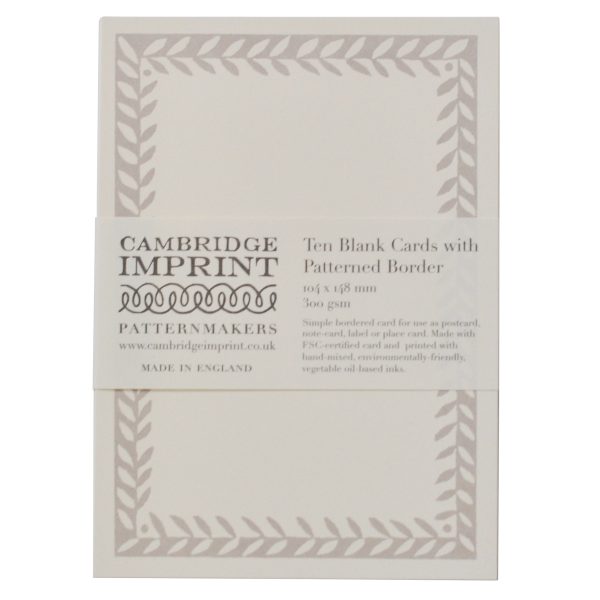 Simple Cards with Patterned Border in Pearl Grey