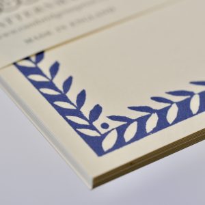 Simple Cards with Patterned Border in Blue