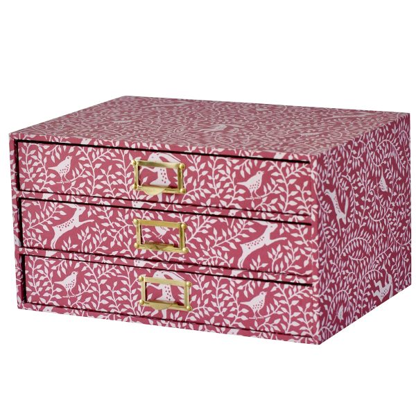 Collector's Drawers covered in Dancing Hare patterned paper