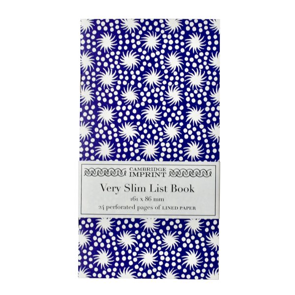 Very Slim List Book with patterned cover in Animalcules Twilight