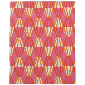 Exercise Book with Threadwork Pink and Orange patterned cover