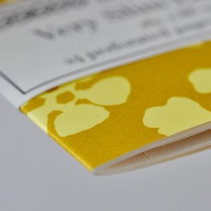 Very Slim List Book with patterned cover in Wild Flowers Yellow