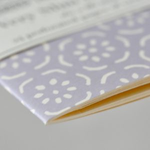 Very Slim List Book with patterned cover in Small Pear Halves Autumn Crocus