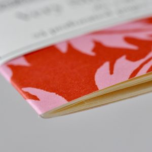 Very Slim List Book with patterned cover in Dandelion Rust and Rose