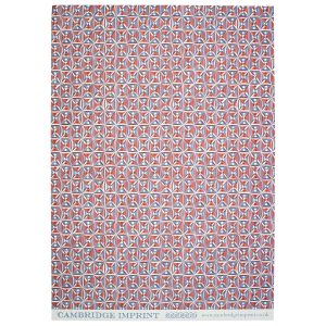 Cambridge Imprint patterned paperPPR KAL red and blue