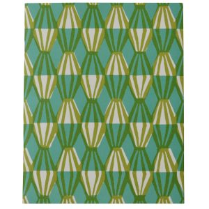 Exercise Book with Sap Green and Turquoise patterned cover