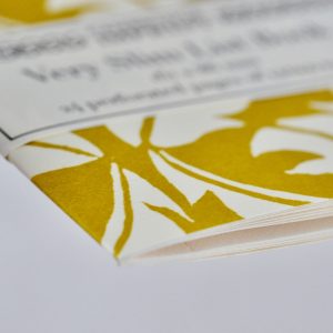 Very Slim List Book with patterned cover in Dandelion Turmeric