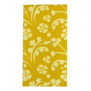 Very Slim List Book with patterned cover in Wild Flowers Yellow