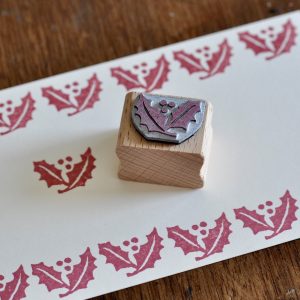 Cambridge Imprint Crackers 2024: Holly printing block