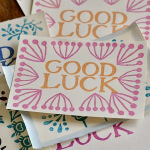 Good Luck printing block