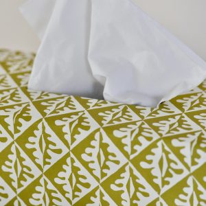 Tissue Box Cover in Oak Leaf Sap Green