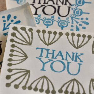 Cow Parsley and Thank You printing blocks