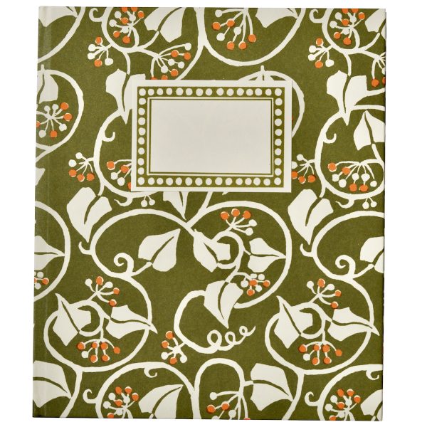 Large Hardback Notebook in Ivy patterned paper