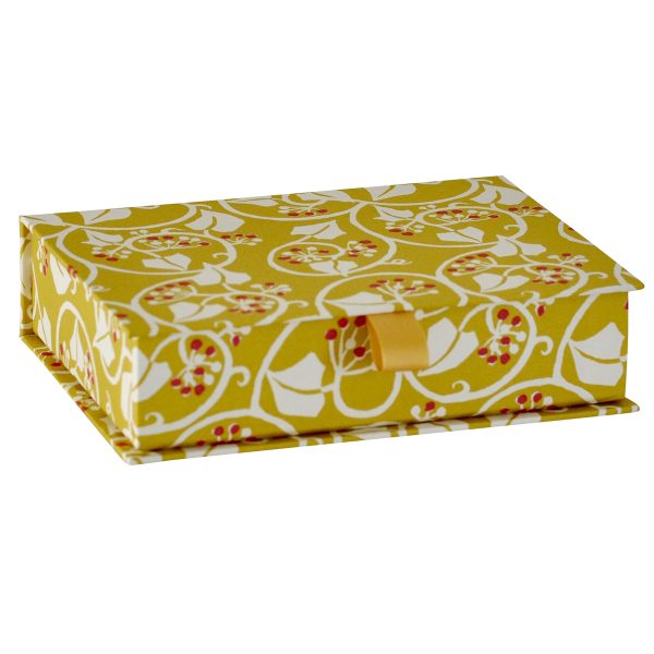 Postcard Box in Ivy patterned paper by Cambridge Imprint