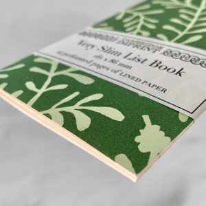 Very Slim List Book with Sprig Pea Green covers