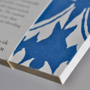 detail of Square Notebook in Dandelion Blue