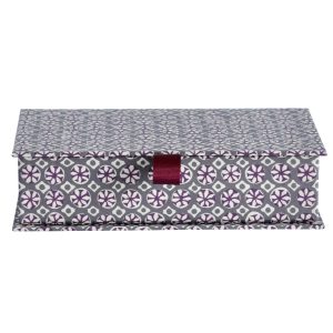 Postcard Box covered in Sea Urchin patterned paper