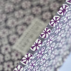 Detail of Box File covered in Sea Urchin patterned paper