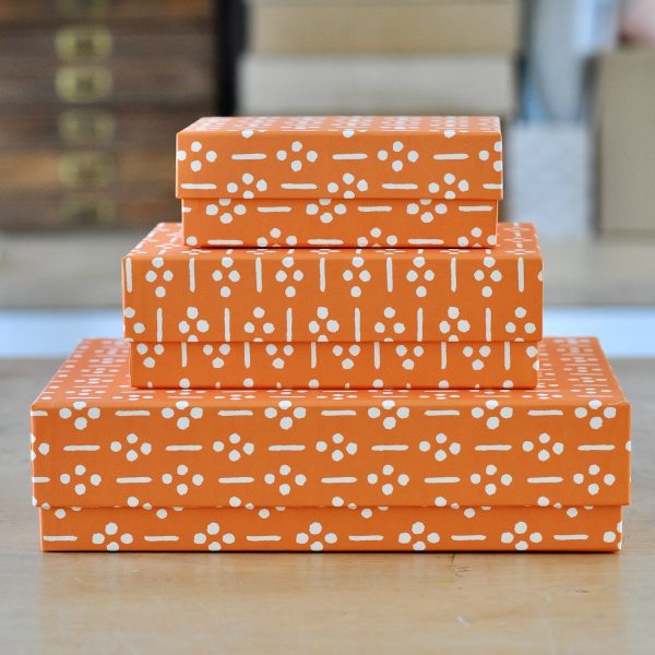 Set of three Ugizawa Neon patterned boxes