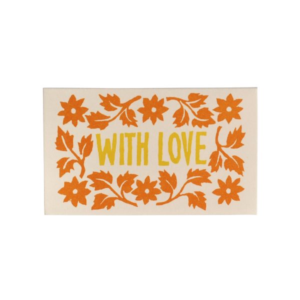 Tiny Leaves and Stars gift cards in tangerine