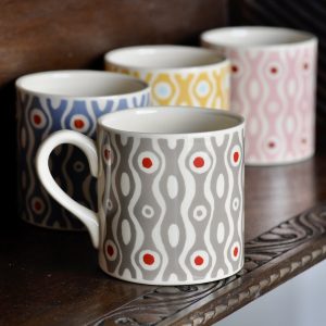 Persephone patterned mugs by Cambridge Imprint