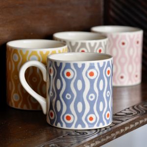 Persephone patterned mugs by Cambridge Imprint