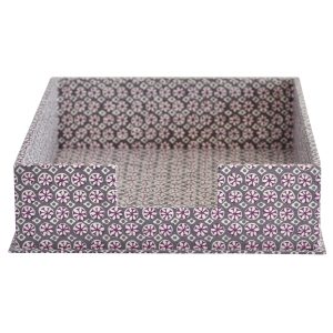 Letter Tray covered in Sea Urchin French lavender patterned paper