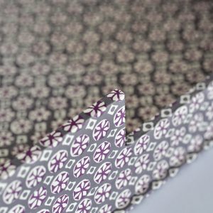 detail of Letter Tray covered in Sea Urchin French lavender patterned paper