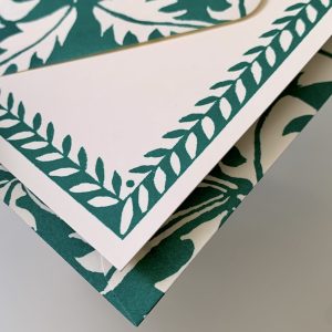 detail of Notecard and Patterned Envelope by Cambridge Imprint