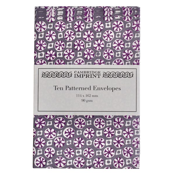 Patterned Envelopes Sea Urchin French Lavender