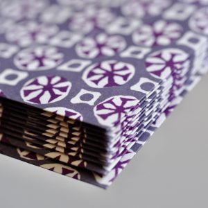 detail of Patterned Envelopes Sea Urchin French Lavender