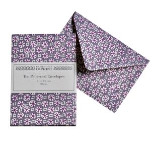 Patterned Envelopes Sea Urchin French Lavender