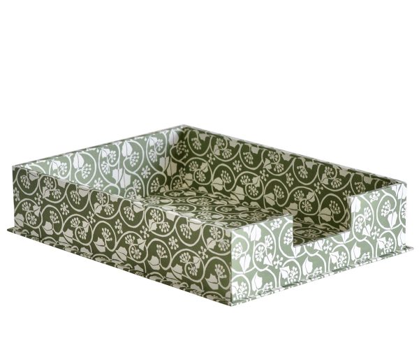 Cambridge Imprint Letter Tray in Small Ivy Stripe Sage Green