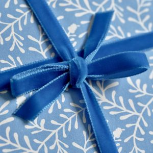 Venetian Blue Velvet Ribbon