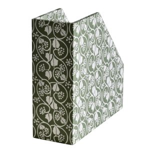 Cambridge Imprint Magazine File in Small Ivy Stripe Sage Green