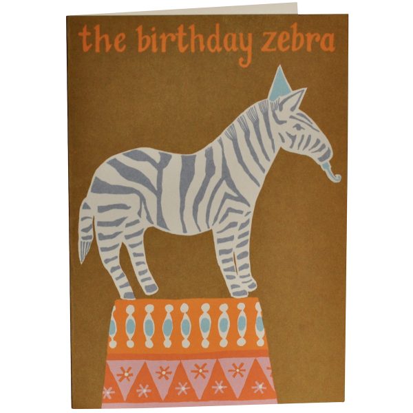 Birthday Zebra card by Cambridge Imprint