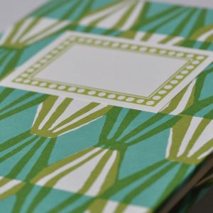 Hardback Notebook covered in Threadwork Patterned Paper - detail