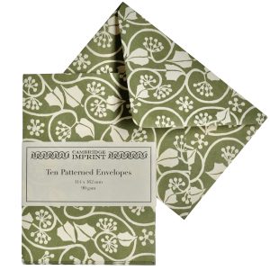 Small Ivy Stripe patterned envelopes