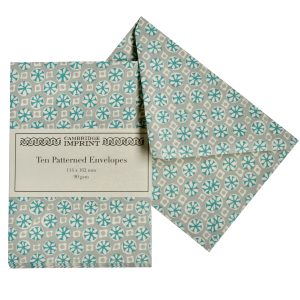 Sea Urchin Aquamarine patterned envelopes